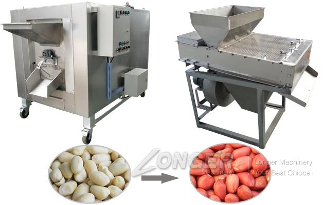 Groundnut Frying and Peeling Machine