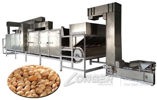 Continuous Electric Soybean Roaster Machine for Sale