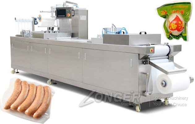 Automatic Vacuum Stretch Film Wrapping Packing Machine for Food