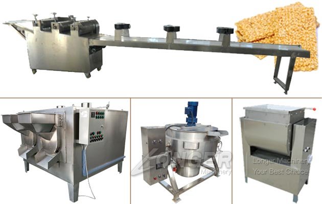 Automatic Sesame Brittle Bar Production Processing Line Low Cost