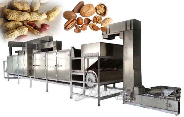Multifunctional Continuous Peanut Nut Roaster Machine in China