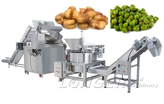 Automatic Broad Bean Frying Line Green Peas Fryer Machine