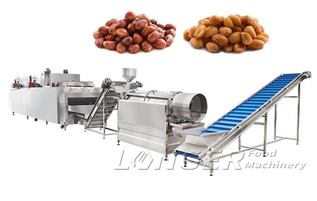 Automatic Peanut Roasting and Seasoning Line for Nuts